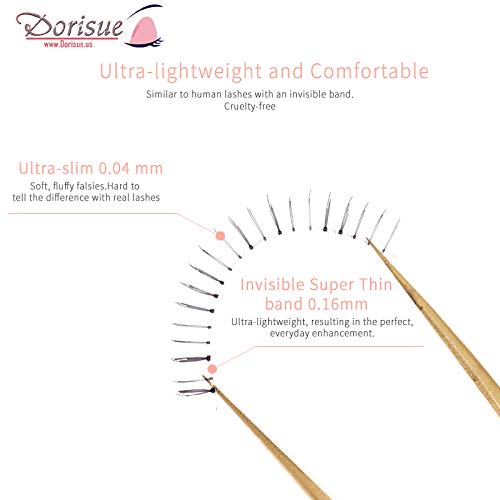 Dorisue Bottom False Eyelashes - Natural Lower Lashes 4-5mm for Under Eye Enhancement, Professional Makeup Artist Choice, 4 Pairs (E1) Beauty & Personal Care Dorisue