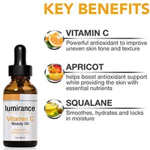 Lumirance Anti-Aging Vitamin C Beauty Oil for Face, Increase Collagen Production, Promote Even Complexion, Healthy Glow, Intense Antioxidant Beauty & Personal Care Lumirance