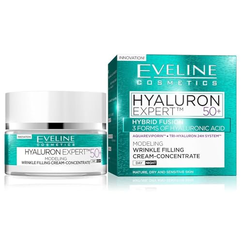 EVELINE COSMETICS Biohyaluron 4d Concentrated Face Day and Night Cream for All Skin Types Also Sensitive Deep Wrinkles Reduction Ages 50 and Up Beauty & Personal Care EVELINE COSMETICS