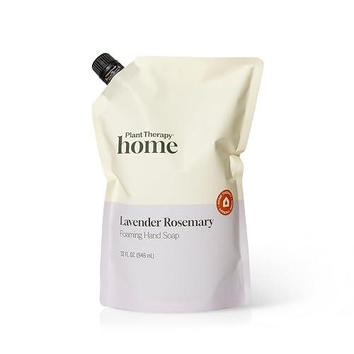 Plant Therapy Home Lavender Rosemary Foaming Hand Soap Refill 32 oz, Refreshing & Natural Herbal Scent, Gentle Plant-Based Ingredients, Enough Beauty & Personal Care Plant Therapy
