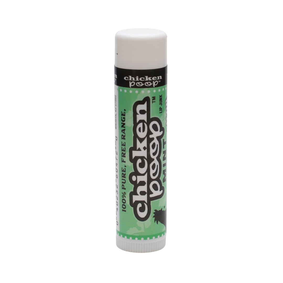 Chicken Poop Lip Balm Simone Chickenbone 100% Natural Moisturizer, Refreshing for Dry Chapped Lips, 0.15 oz, (Mint), 1 Pack Beauty & Personal Care Simone Chickenbone
