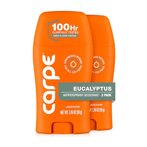 Carpe Underarm Antiperspirant Deodorant for Women and Men - Antiperspirant Deodorant for Stinky, Sweaty Armpits - 100 Hour Sweat & Odor Control Beauty and Personal Care Carpe