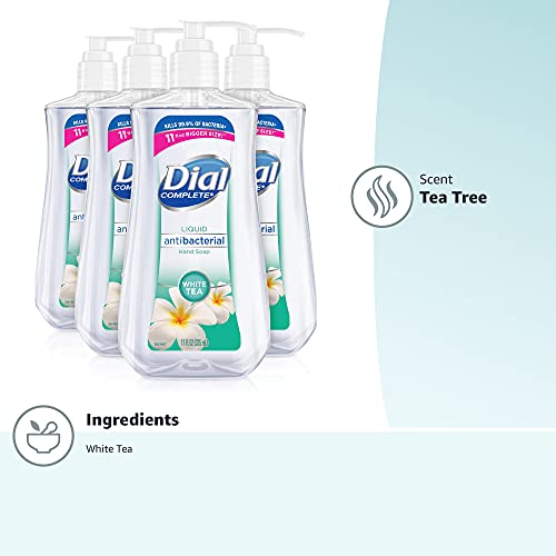 Dial Antibacterial Liquid Hand Soap, White Tea, 11 fl oz (Pack of 4) Beauty & Personal Care Dial