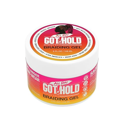 ALL DAY GOT HOLD Braiding Gel for Natural Hair Extreme Hold, Hydrating & Frizz-Free, Sage Extract, No Flaking or Drying, High Shine for Braids Beauty & Personal Care ALL DAY GOT HOLD