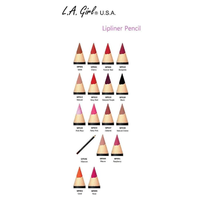 17 Colors of L.A. Girl Lipliner Pencil Beauty & Personal Care L.A. Girl
