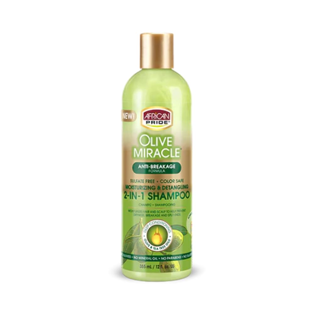 African Pride Olive Miracle 2 in 1 Shampoo & Conditioner 12oz Beauty & Personal Care My Africa Caribbean