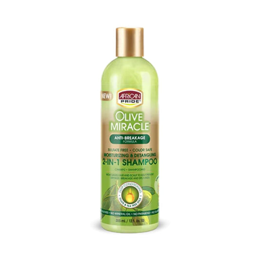 African Pride Olive Miracle 2 in 1 Shampoo & Conditioner 12oz Beauty & Personal Care My Africa Caribbean