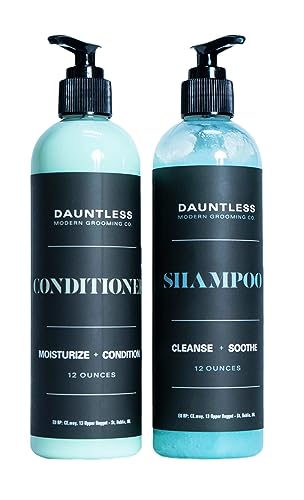 Dauntless Modern Grooming Co. Shampoo and Conditioner Duo | 2 x 12 ounce bottles | SAVE When Your Purchase Both Beauty & Personal Care Dauntless