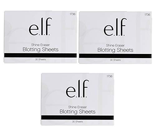 Pack of 3 e.l.f. Shine Eraser Blotting Sheets, 30 sheets (1736)3 Beauty & Personal Care e.l.f.