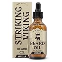Striking Viking Vanilla Beard Oil for Men - Naturally Derived Conditioner with Argan & Jojoba Oils for Softening, Moisturizing and Growth (2 Oz) Beauty & Personal Care Striking Viking