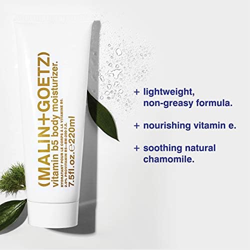 MALIN+GOETZ Vitamin B5 Body Moisturizer, 7.5 Fl. Oz. - Moisturizing Body Cream for Men & Women, Hydrating Hand & Body Lotion, All Skin Types, Vegan Beauty & Personal Care MALIN+GOETZ