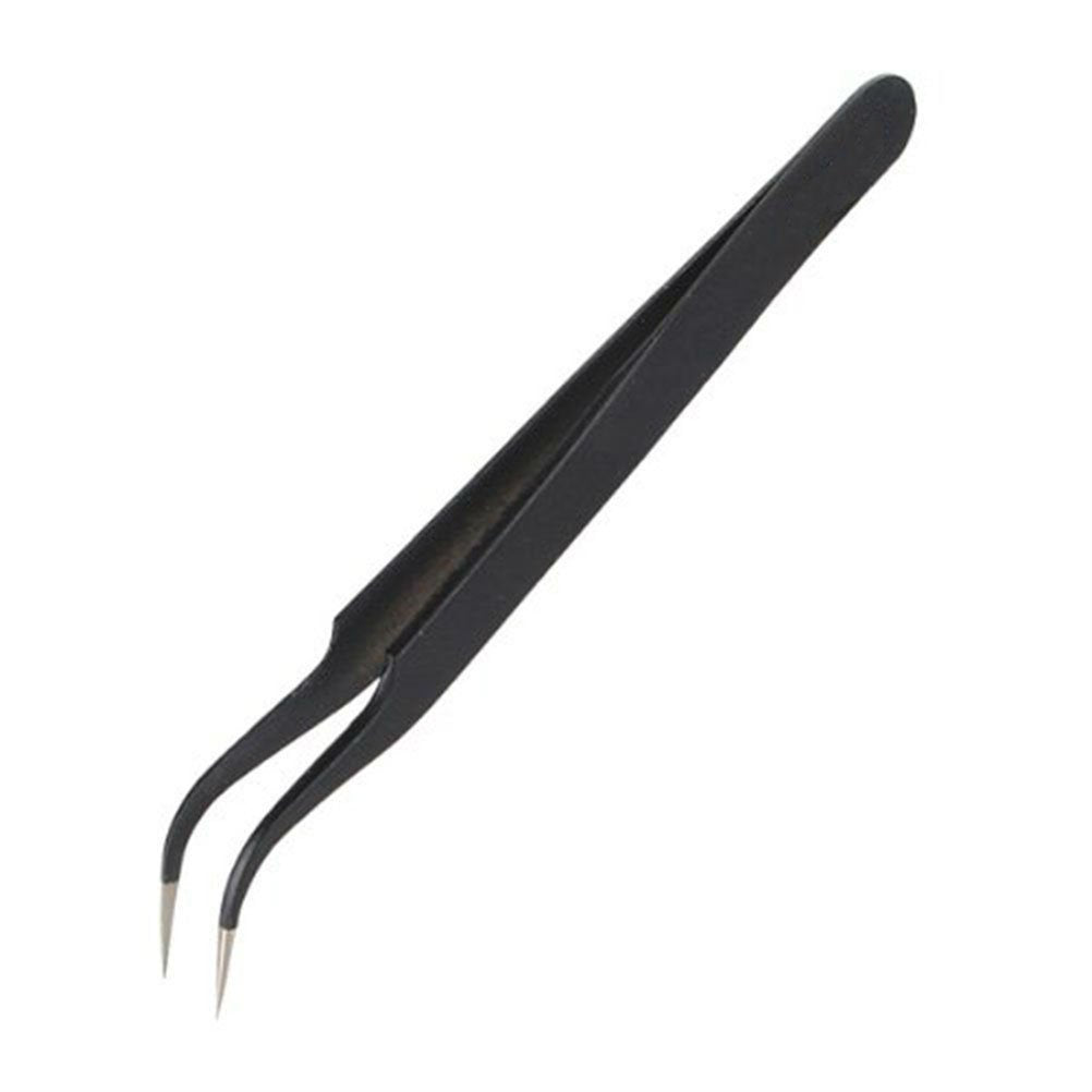 AKOAK 4 Pcs ESD Tweezers Set Anti-Static Tweezers Stainless Steel Tweezers for Eyelash Extension,Electronics, Jewelry-making - Straight and Curved Tip Beauty & Personal Care AKOAK