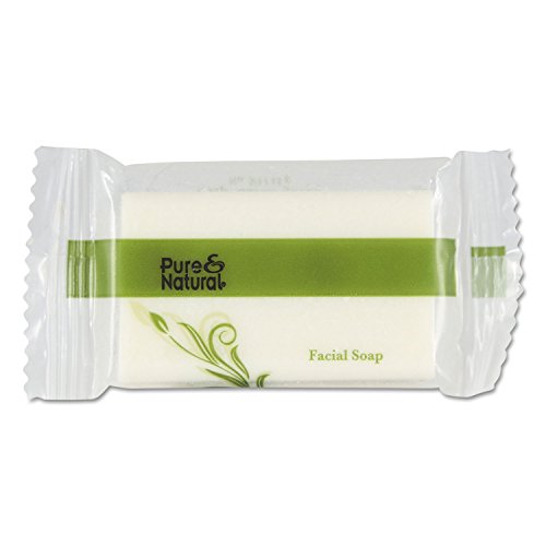 Pure & Natural 500075 Body & Facial Soap .75 oz Fresh Scent White 1000/Carton Beauty & Personal Care Pure & Natural