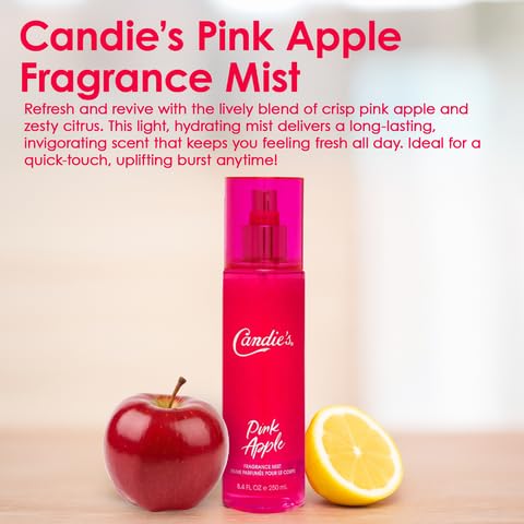 CANDIE'S Pink Apple Fragrance Mist - Sweet, Long-Lasting Perfume for Women, Luxurious All-Day Freshness, Ideal Body Cologne for Ladies, Feminine Beauty & Personal Care CANDIE'S