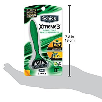 Schick Xtreme 3 Sensitive Skin Disposable Razors for Men, 8 Count (Pack of 3) Packaging may Vary Beauty and Personal Care Schick