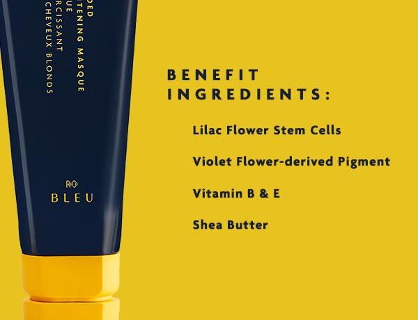 R+Co BLEU Blonded Brightening Masque - Repairs and Revives Dull, Yellowed Blondes, Hydrates, Neutralizes Yellow Undertones, Restores Shine, Adds Beauty & Personal Care R+Co