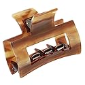 France Luxe Cutout Rectangle Claw Clip - Caramel Horn Beauty & Personal Care France Luxe