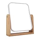 YYPDC Makeup Mirror with Natural Bamboo Stand, 1X/3X Magnification Double Sided 360 Degree Swivel Magnifying Mirror,Vanity Table,Office Desk,Room Beauty & Personal Care YYPDC