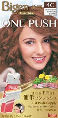 Bigen One Push Cream Color #4C Cinnamon Brown Beauty & Personal Care Bigen