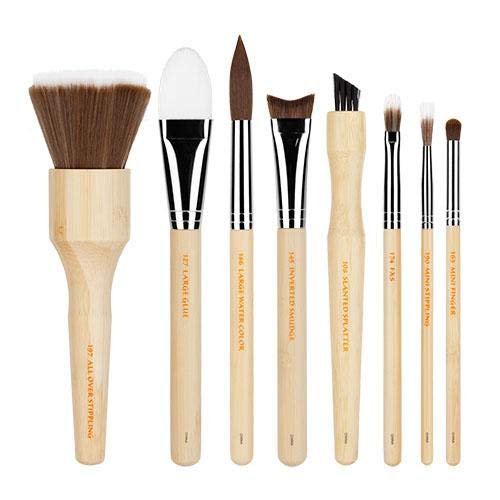 Bdellium Tools Professional Makeup Brush SFX Brush Set 8 PC. With Double Pouch (3rd Collection) Beauty & Personal Care BDELLIUM TOOLS