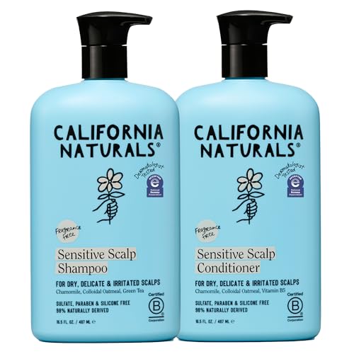 California Naturals Sensitive Scalp Shampoo & Conditioner Set, Soothing & Gentle for All Hair Types, Fragrance Free, Colloidal Oat & Chamomile Beauty & Personal Care California Naturals