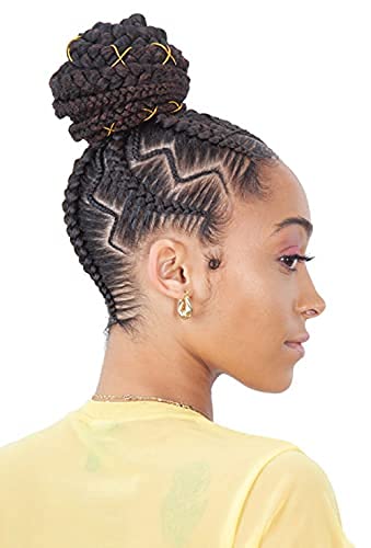 Shake-N-Go 3X BRAID 301 28" (1B Off Black) - FreeTress Synthetic Pre-Stretch Jumbo Braiding (240g)