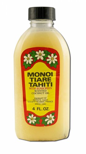 Monoi Tiare Tahiti Scented Coconut Oil with Sunscreen - 4 fl oz Beauty & Personal Care Monoi Tiare Tahiti