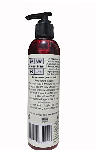 POWERHAIR Hair Gel, Subtle cover for gray hair, alcohol free, perfect hold, 8 Fl oz.(Black/Red/Brown) (RED for Redheads) Beauty & Personal Care POWERHAIR.ORG