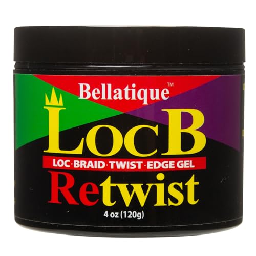 Loc B Retwist Loc, Braid, Twist, Edge Gel for Natural, Relaxed, Dry, Dull, & Brittle Hair (4 oz) Beauty & Personal Care BELLATIQUE