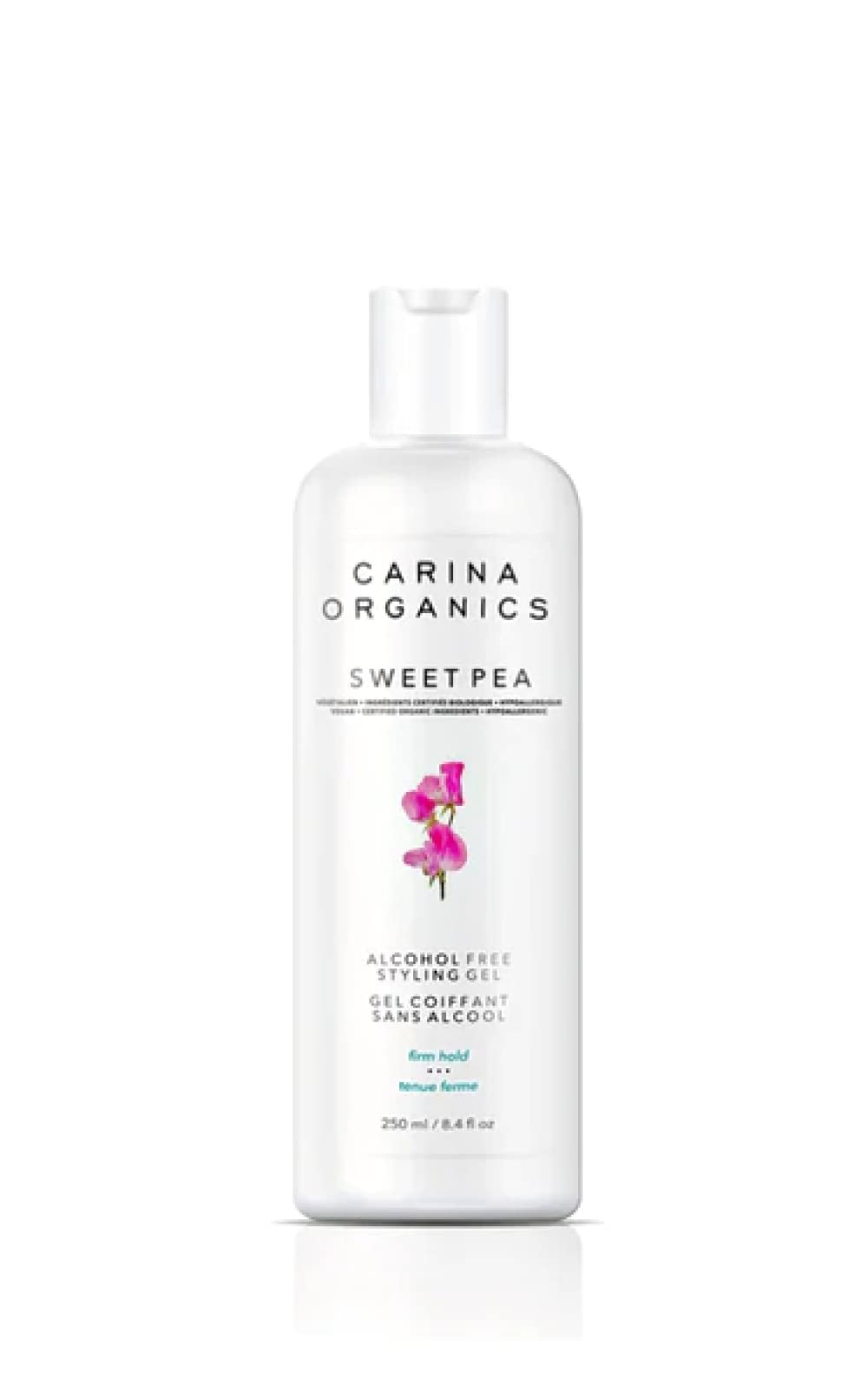 YBW Carina Organics Sweet Pea Alcohol Free Styling Gel Firm Hold - 250ml / 8.4 fl oz Beauty & Personal Care Carina Organics