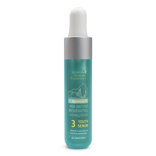 Alaska Glacial Resveratrol + Hyaluronic Acid Anti-Aging Serum for Sensitive & Combo Skin | Firms, Plumps, Smooths Fine Lines | Lightweight Gel Serum Beauty & Personal Care Alaska Glacial Essentials Skincare