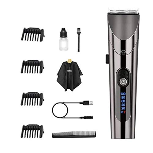 ZUIAI Men Hair Clipper Electric Trimmer LED Screen Washable Rechargeable Cordless Hair Trimmer Strong Power Steel Cutter Beauty and Personal Care ZUIAI