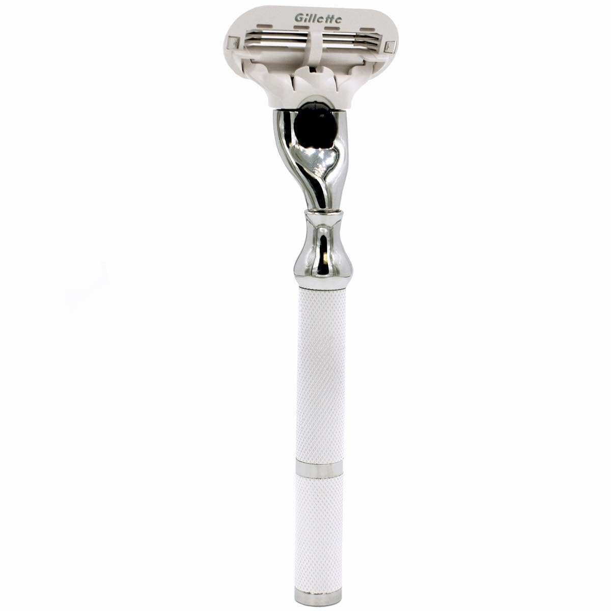 Parker Deluxe Triple Blade Razor for Women-Compatible with Gillette Venus or Gillette Mach 3 Cartridges-5.5 Inch Textured Brass Frame Handle-One Beauty and Personal Care Parker Safety Razor