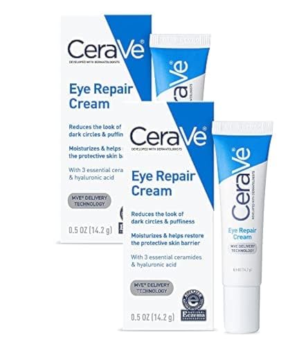 Eye Repair Cream | Under Eye Cream for Dark Circles and Puffiness | Suitable for Delicate Skin Under Eye Area | 2 Pack of 0.5 Ounce Beauty & Personal Care CeraVe