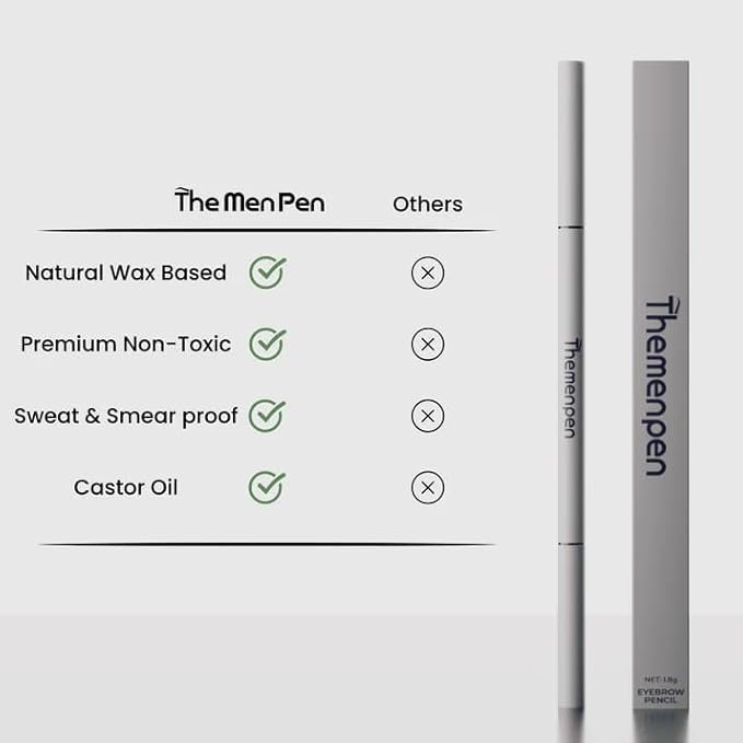 The Men Pen Complete Eyebrow Grooming Kit for Men | Scissors, Tweezers, Razors & 2 Eyebrow Filler Pens for Shaping | Trimming & Defining Brows | Dark Beauty & Personal Care The Men Pen