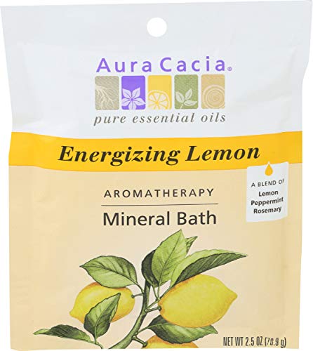 Aura Cacia Aromatherapy Mineral Bath, Energizing Lemon, 2.5 ounce packet (Pack of 3) Beauty and Personal Care Aura Cacia