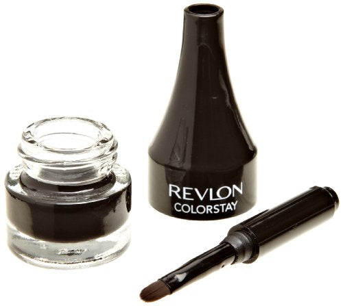 Revlon Crème Gel Eyeliner Crème, ColorStay Eye Makeup, Waterproof, Smudgeproof, Longwearing with Precision Brush Applicator, 001 Black, 0.08 Oz Beauty & Personal Care REVLON