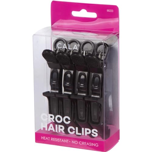 Cala Black croc hair clips 4 count, 4 Count Beauty & Personal Care Cala
