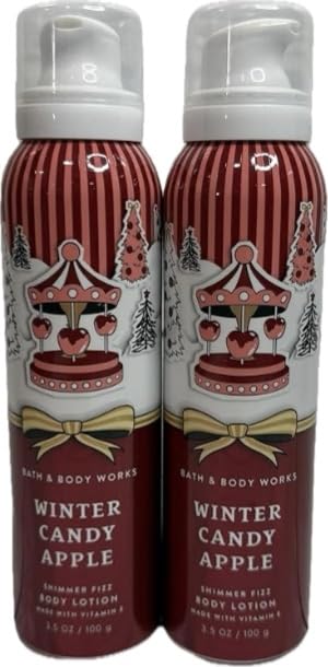 Bath & Body Works Body Winter Candy Apple Fizz Shimmer Lotion 3.5 Ounces Each Pack of 2 Beauty & Personal Care Bath & Body Works