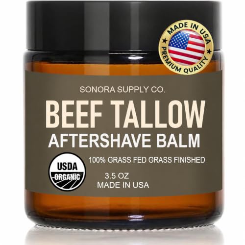 Sonora Supply Co. Beef Tallow After Shave - 100% Grass Fed and Finished - Made in USA - Ultrasoothing Balm with Rich Emollients and Organic Native Beauty and Personal Care Sonora Supply Co.