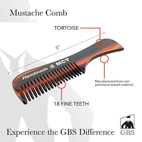 G.B.S Men’s Handmade Comb Set, Pure Synthetic Hair Brush, Dressing Comb, Pocket Comb, Mustache Comb and Military Style Hair Brush Beauty & Personal Care G.B.S