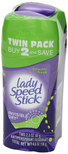 Lady Speed Stick Antiperspirant, Invisible Dry Powder Fresh, Twin, 2.3 Oz, Pack of 2 Beauty and Personal Care Lady Speed Stick
