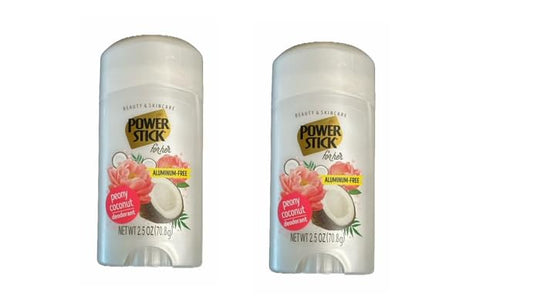 Beauty and Skin Care Power Stick For Her Peony and Coconut - Aluminum Free - 2 Pack, w/Phyphys Tip Card Beauty and Personal Care PPhyphys