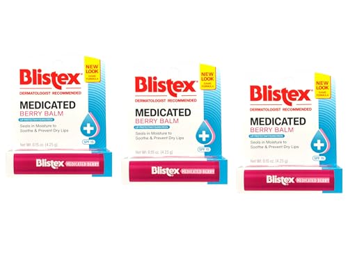 Blistex Medicated Lip Balm, Spf 15, Berry, .15-Ounce Tubes (Pack of 3) Beauty and Personal Care Blistex