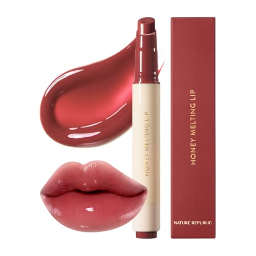 Nature Republic HONEY MELTING LIP (05 PLUM) SOFT LIP STICK, Hydrating Gloss, Moisturizing balms, Sheer tint, Shine & Glowy Finish, korean make up Beauty and Personal Care Nature Republic