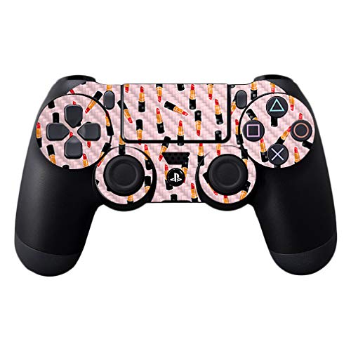 MightySkins Carbon Fiber Skin for Sony PS4 Controller - Lipstick Pattern | Protective, Durable Textured Carbon Fiber Finish | Easy to Apply, Remove, Beauty & Personal Care MIGHTY SKINS