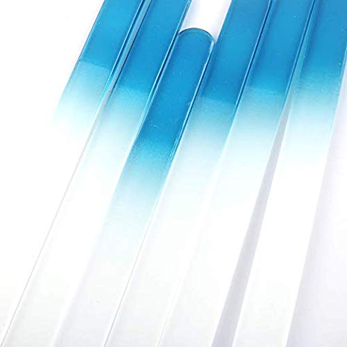 SIUSIO 40 Pack Professional Czech Crystal Glass Nail Files for Natural Nails Double Sided Etched Surface Files Gradient Rainbow Color for Acrylic Nail Beauty & Personal Care SIUSIO