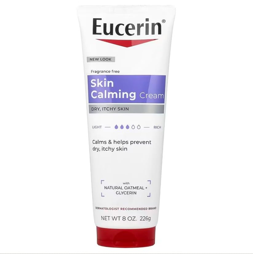 Eucerin Creme Skin Calming 8 Ounce Tube (Fragrance-Free) (236ml) (Pack of 6) Beauty & Personal Care Eucerin