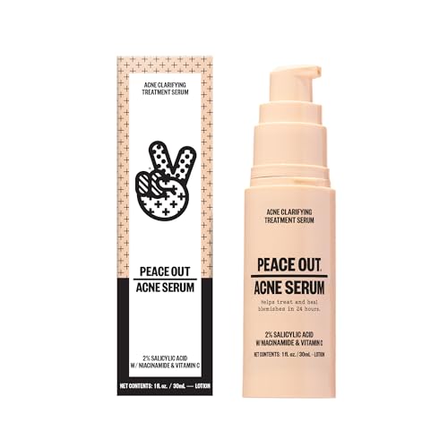 PEACE OUT Skincare Acne Serum. Daily Multi-Benefit Face Serum with 2% Salicylic Acid to Target Pimples, Zits, Blemishes and Breakouts Beauty & Personal Care PEACE OUT