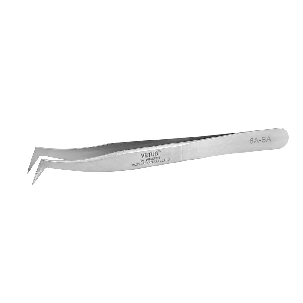 Silver Stainless Steel False Eyelash Extension Tweezers with Durable and Comfortable Handle, Eyelash Extension Tool for Extensions and Clamping Beauty and Personal Care Gavigain